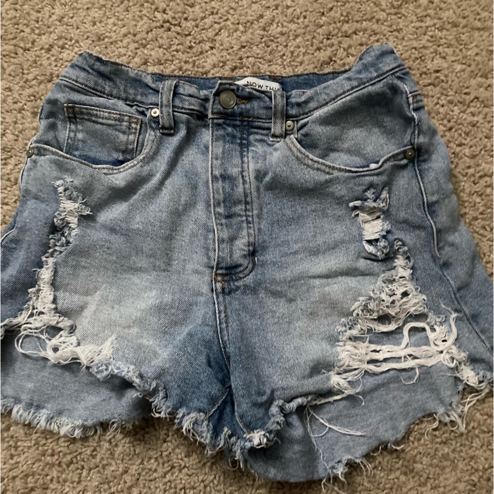 Comfortable, upper thigh ripped jeans shorts